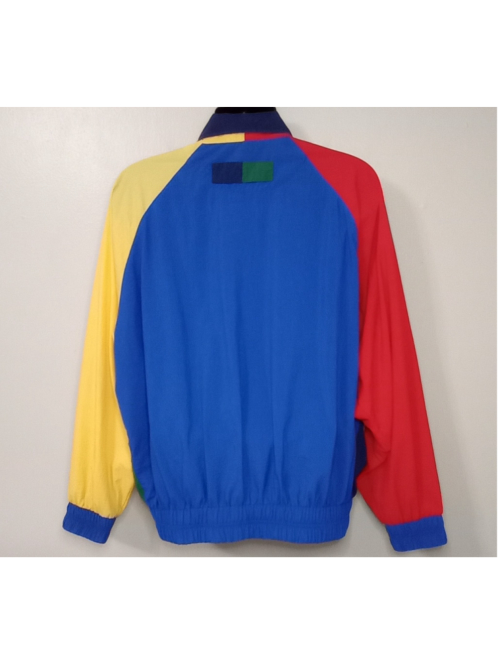 Vintage 90s Chaps Ralph Lauren Men's Large Nylon Windbreaker Jacket Colorblock - Picture 4 of 9